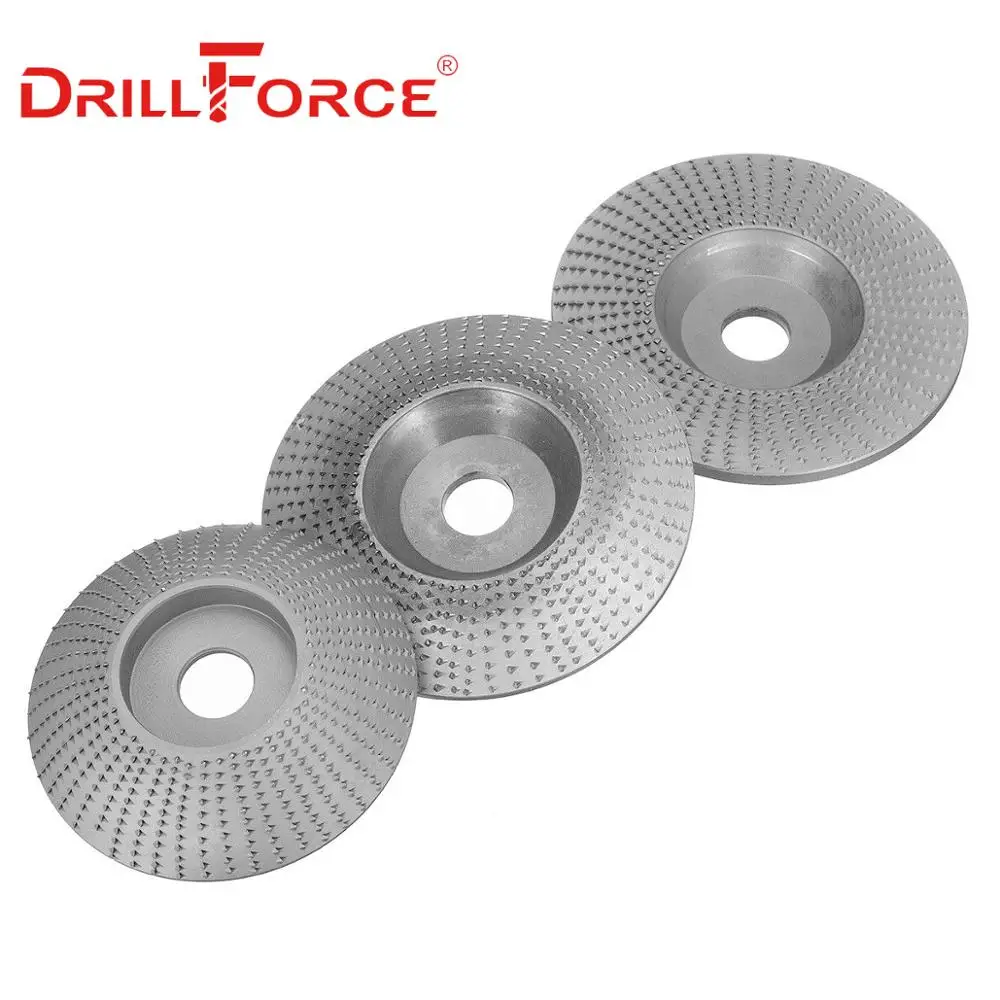 Drillforce Wood Grinding Wheel Angle Grinder Disc Carving Sanding Abrasive Tool Flat/Arc/Inclined Plane | Инструменты