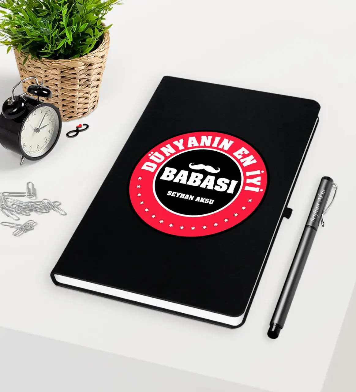 

Персонализированный МИР лучший отец черная ручка для записной книжки Seti-7