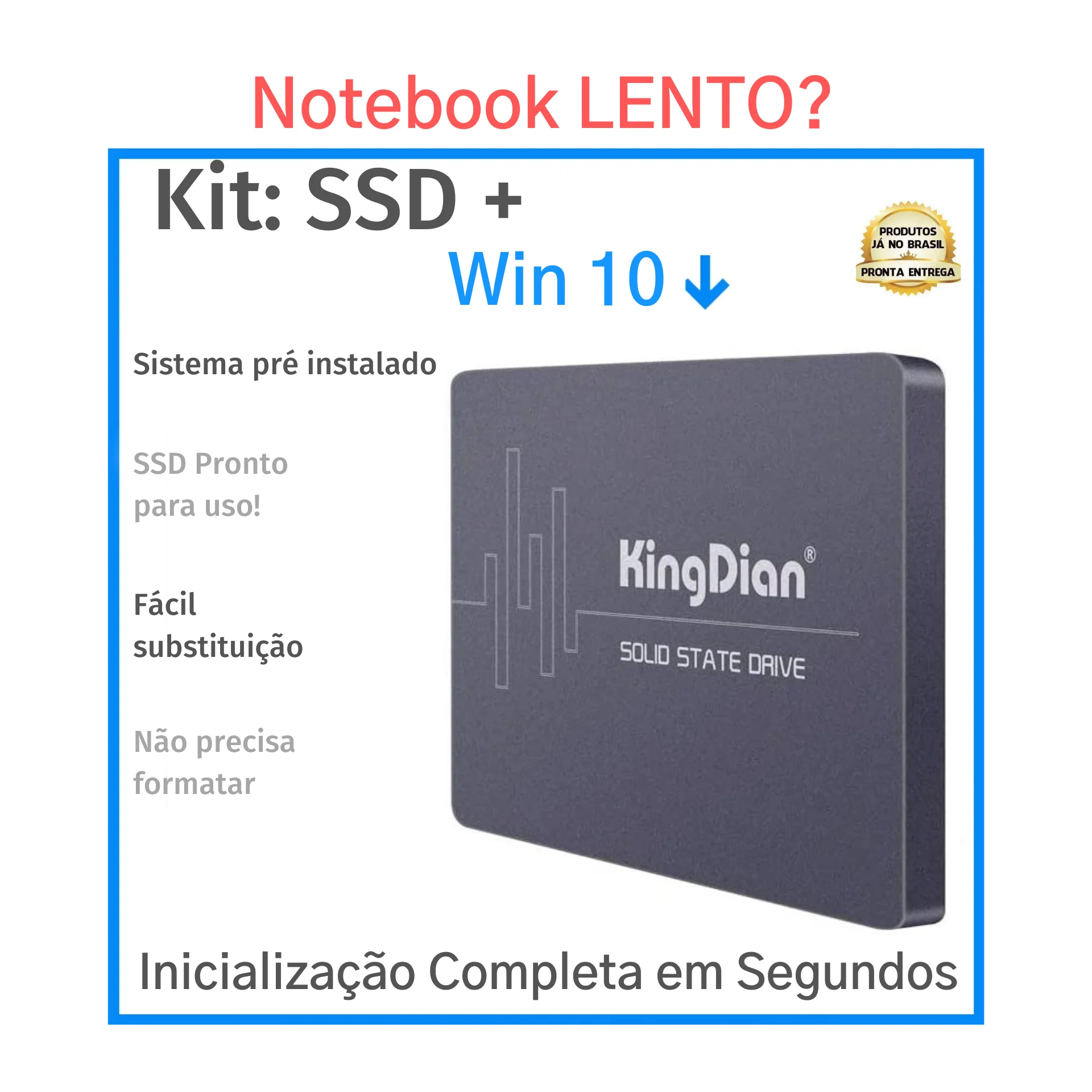 KingDian SSD 60GB 120GB 240GB 480GB with Win 10 System installed | Компьютеры и офис