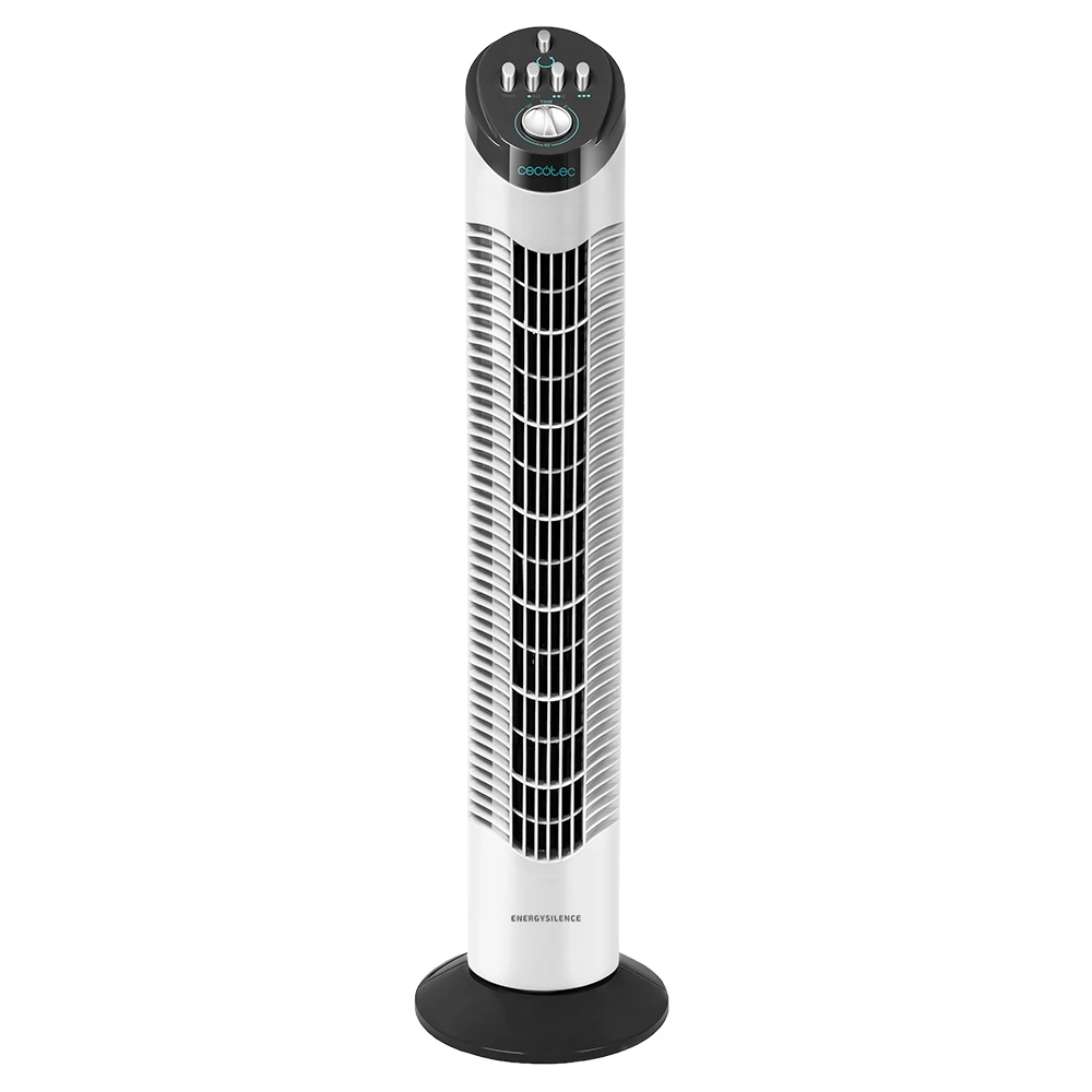 Cecotec Ventilador de Torre EnergySilence 790-890 Skyline. 50 W, 30'' (76cm) de Altura, Oscilante, Motor de Cobre, 3 Velocidades