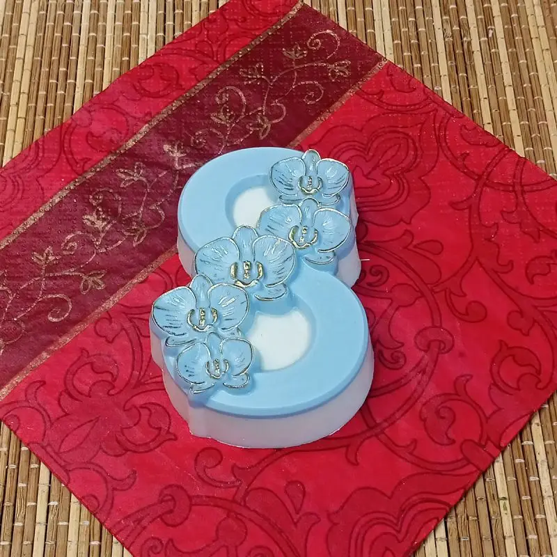 Силиконовая форма для шоколада карамели 8марта &quotОрхидея&quot леденцов украшение