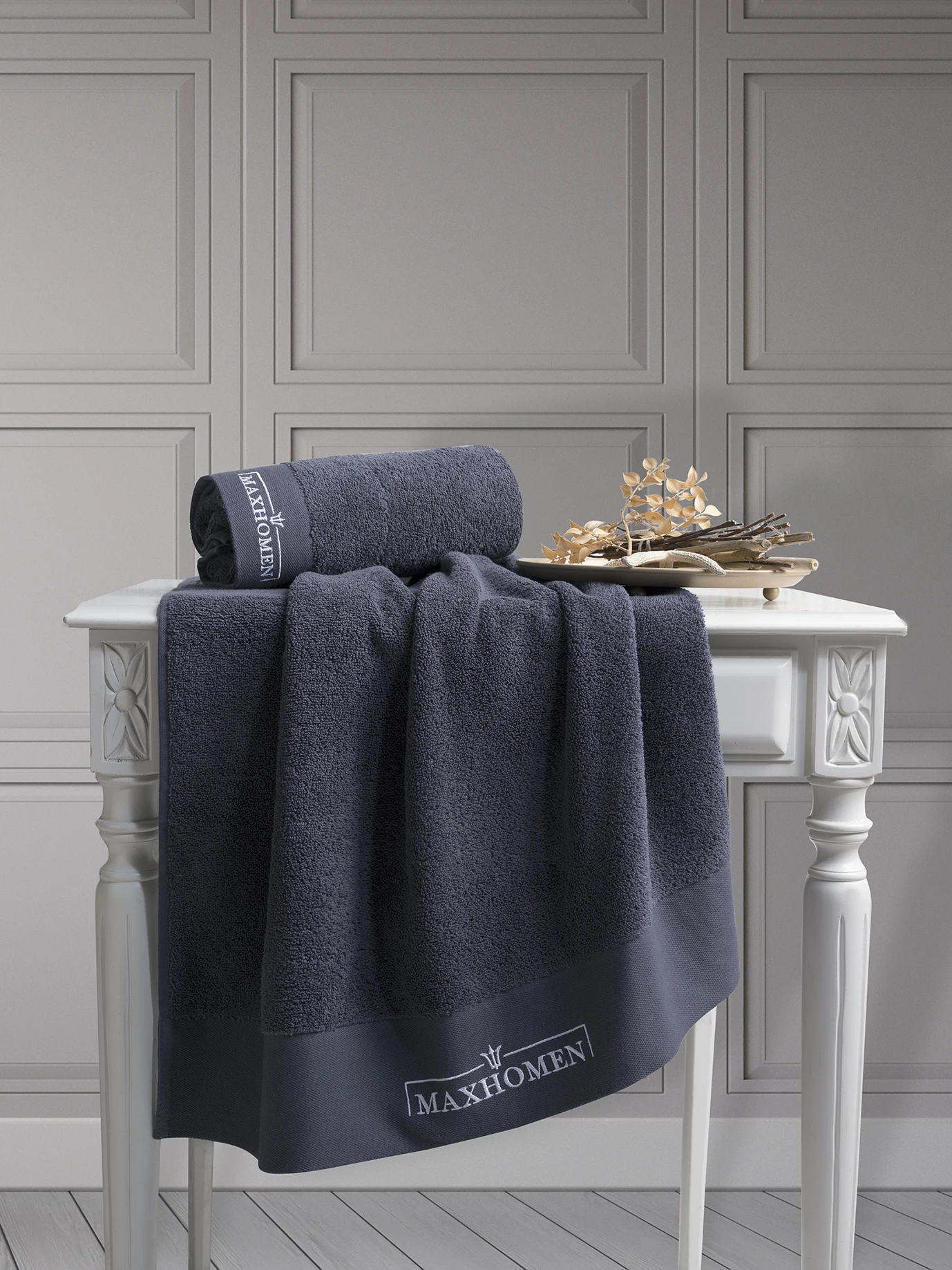 Очень мягкие хлопковые Роскошные антрацитовые полотенца для ванной|Банные