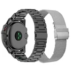 Ремешок из нержавеющей стали для наручных часов Garmin Fenix 7 7S 7X 6 6X Pro 5 5X Plus 3HR 6S