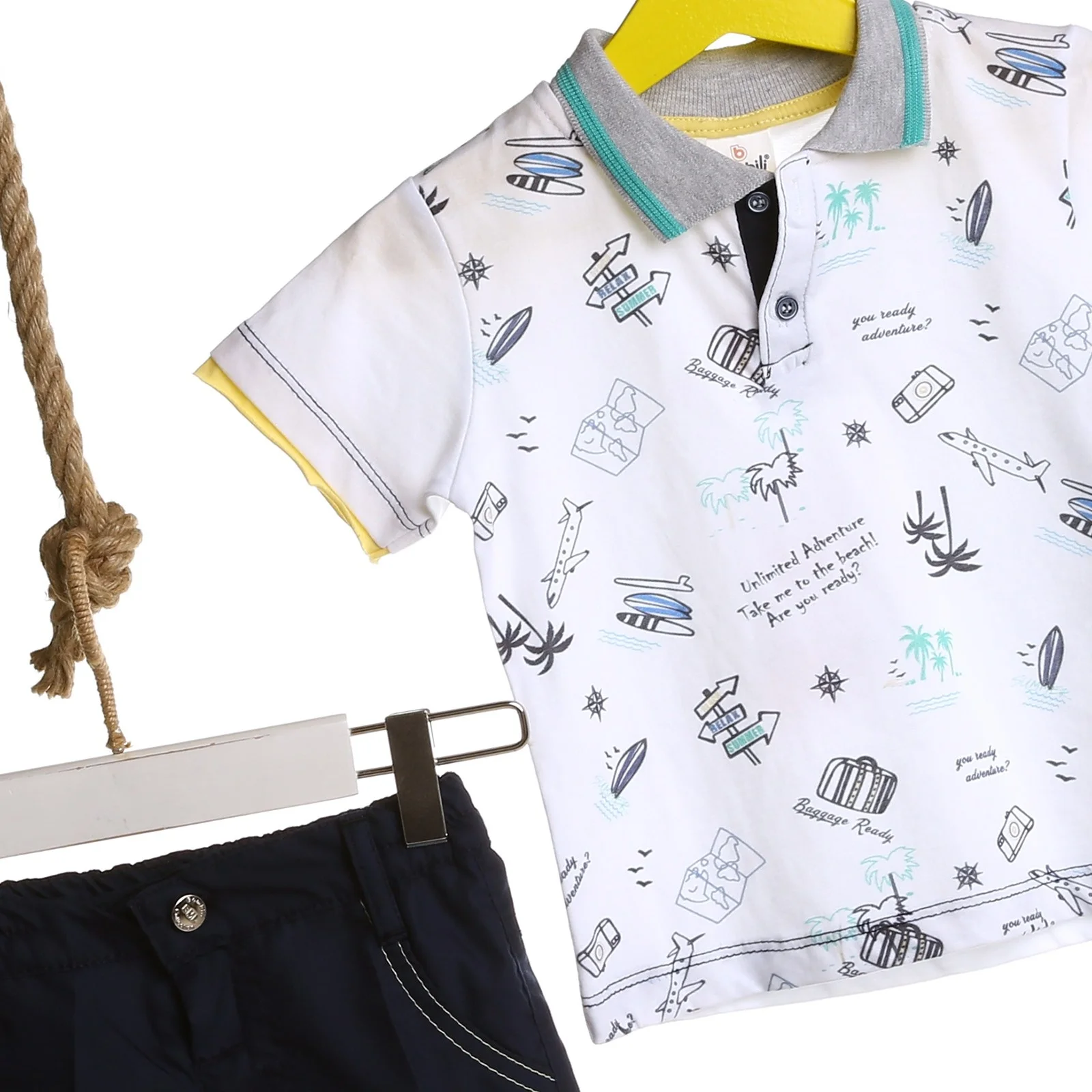 Ebebek Bombili/футболка поло для маленьких мальчиков футболка с вырезом короткая