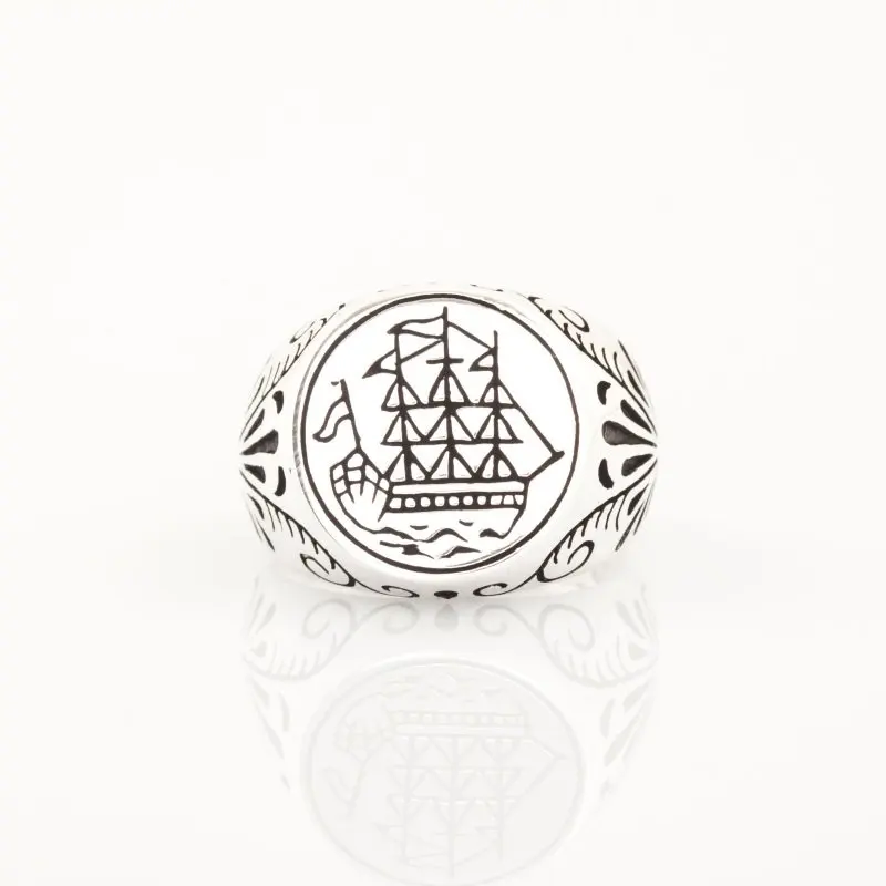

925 Sterling Captain-I Derya Model Silver Ring Fashion Turkish Premium Quality Handmade Jawelery