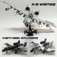 2468pcs fighter a 10 warthog aircraft building blocks assemble diy educational airplane model bricks moc toys children boys gift