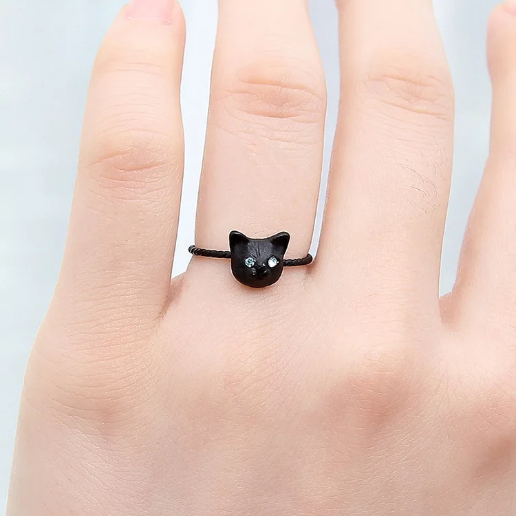 

Exquisite and Cute Personality Realistic Kitty Animal Ring Ring