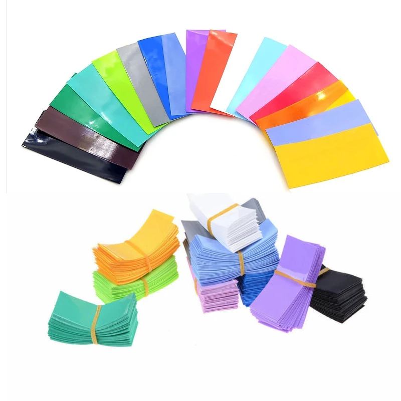 

25pcs Battery Film Tape PVC Heat Shrink Tube Precut Shrinkable Sleeve Tubing Protect Pipe Cover for Batteries Wrap