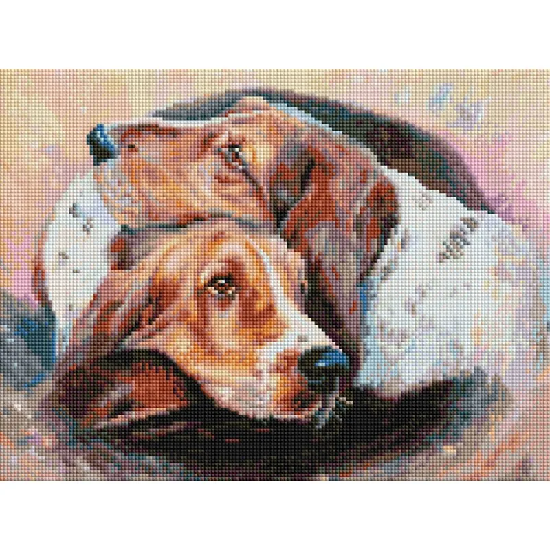 Алмазная мозаика на холсте 30х40 Инь-ян алмазная вышивка животные собаки картины