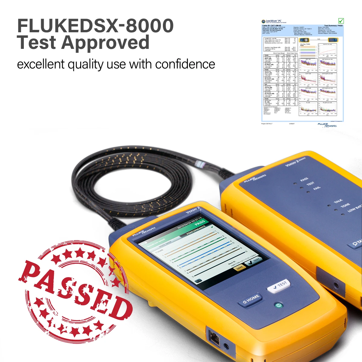 Кабель Ethernet AMPCOM Cat7 Плоский кабель для локальной сети SFTP круглый сетевой RJ45 CAT7