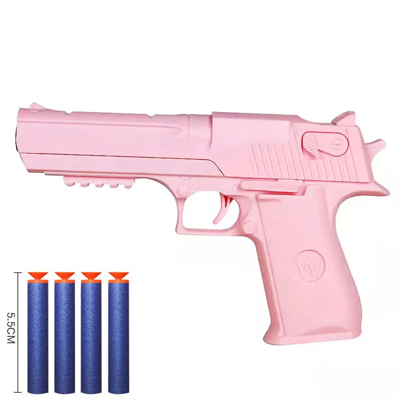 

Desert Eagle Pistol Soft Bullet Manual Handgun Toy Foam Dart Blaster Shooting Model For Boys Girls Children Outdoor Games