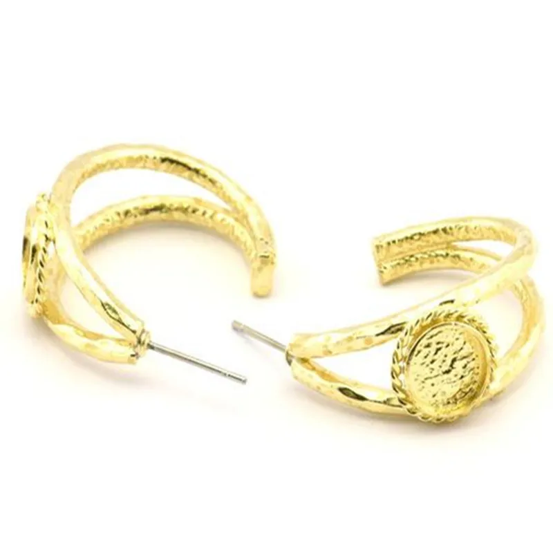 2 шт. полукруглые серьги-кольца из сырой латуни (без никеля и свинца). BS 1962.N952.N954.N951.