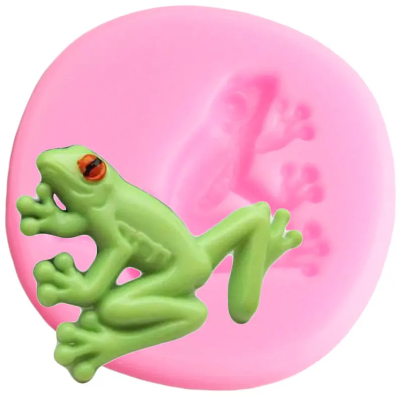 Форма для выпечки и декорирования капкейков из силикона "Лягушка", форма для шоколада, кексов, гампасты, сахарной мастики, инструменты для декорирования тортов, конфет, глины и смолы.