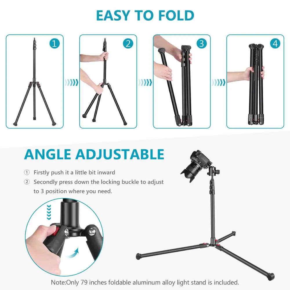 Neewer Photography Tripod Light Stand Aluminium Alloy Carrying Case for Photo Studio Cameras Lights Softboxes Umbrellas etc | Электроника