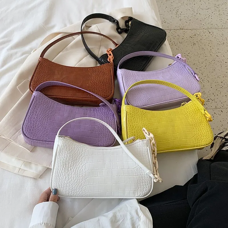 Фиолетовая Сумка седло на цепочке женская сумка плечо 2020 модная маленькая