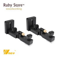 w new set of 2pcs micro adjustable t track sliding brackets for fence woodworking router table table saw