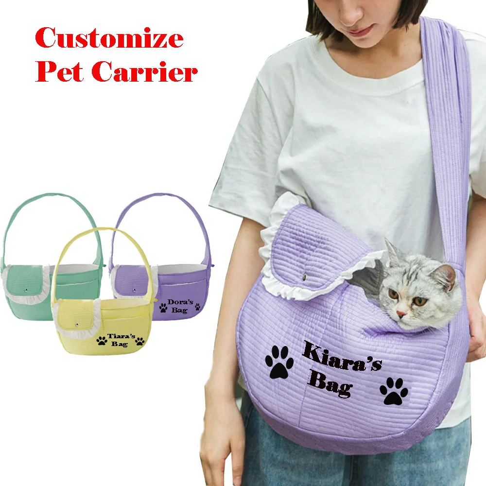 

Personalized Portable Cat Bag Dog Bag Breathable Pet Carrier Kitten Travel Handbag Single Shoulder Front Cover Puppy Supplier