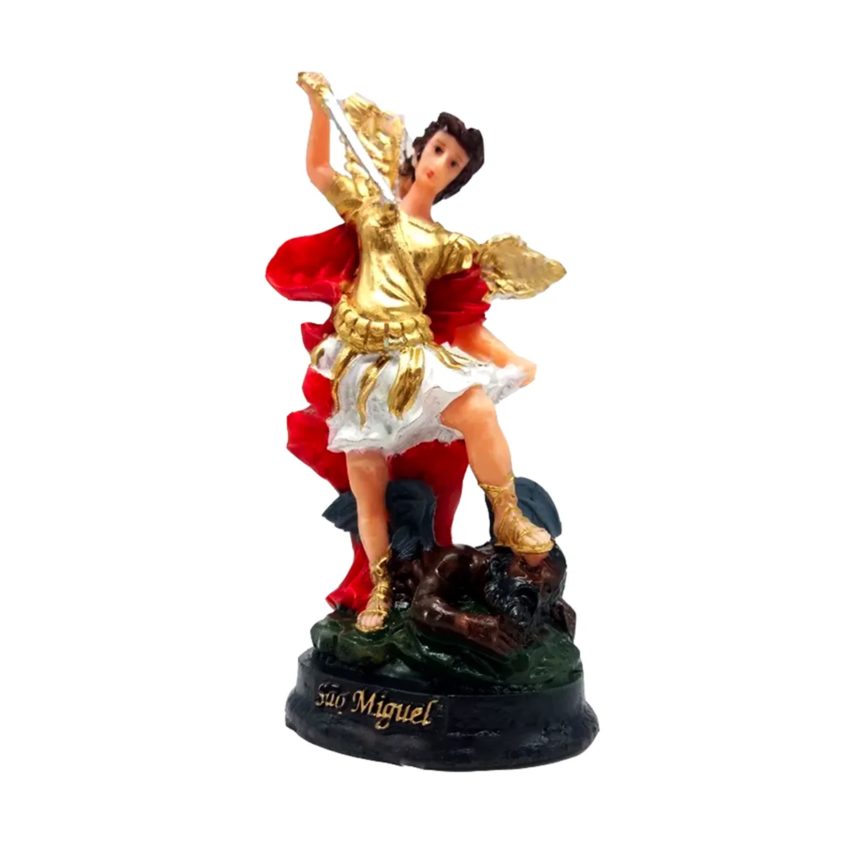 

Guardian Angel Saint Michael Archangel Image in Resin 15cm Figurine Finishing Finishing Sculpture Catholic Gift