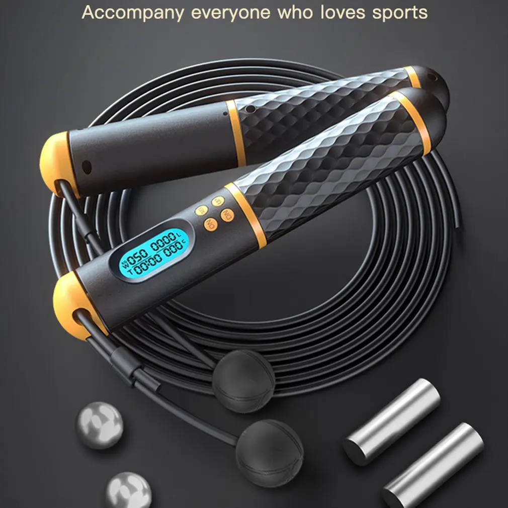 

Digital Counting Jump Rope Cordless Jump Ropes Skipping Rope Speed For Training Weight Loss Home Exercise Workout