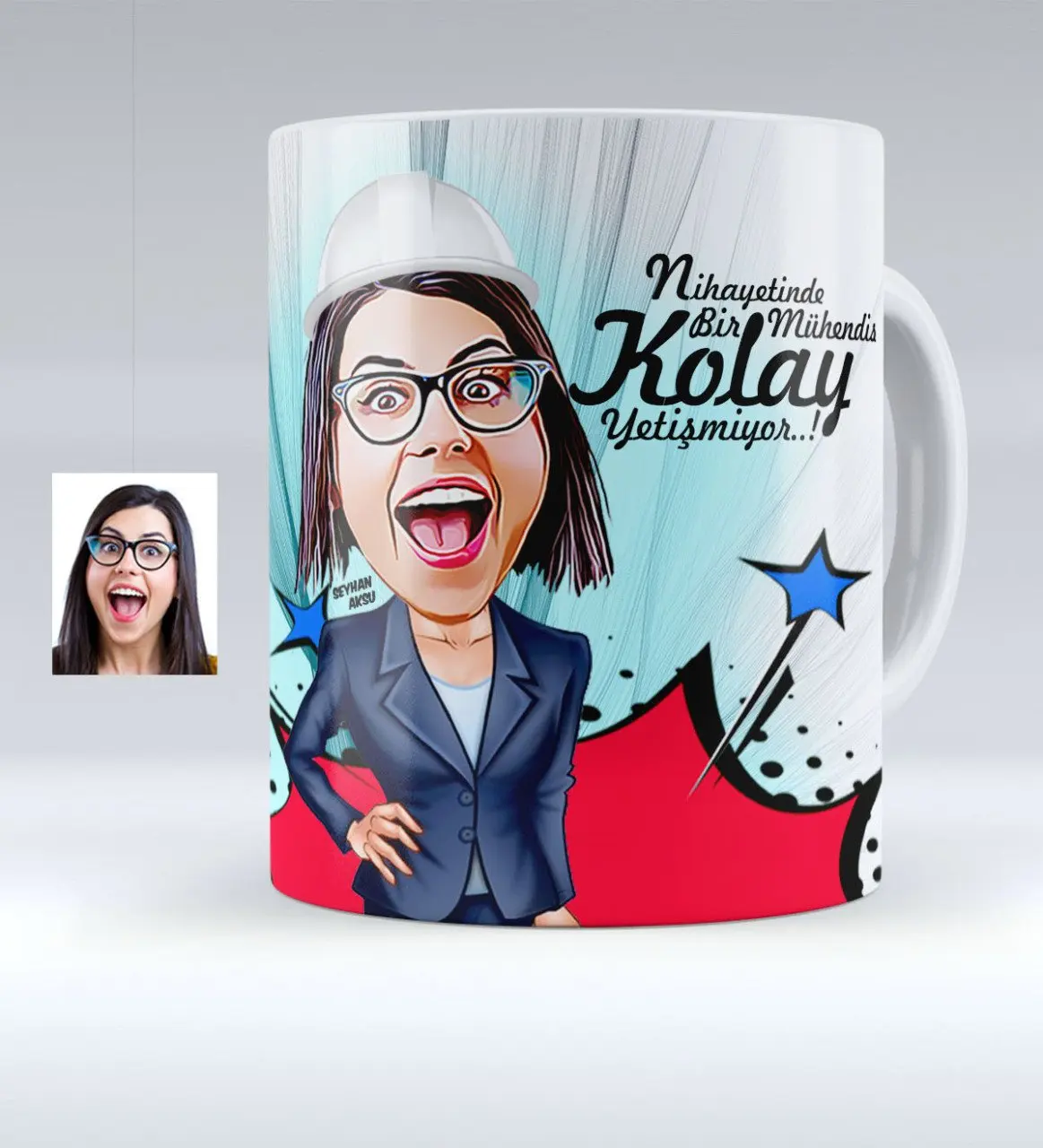 

Personalized Women 'S Engineer Caricature Of White Mug cup-1