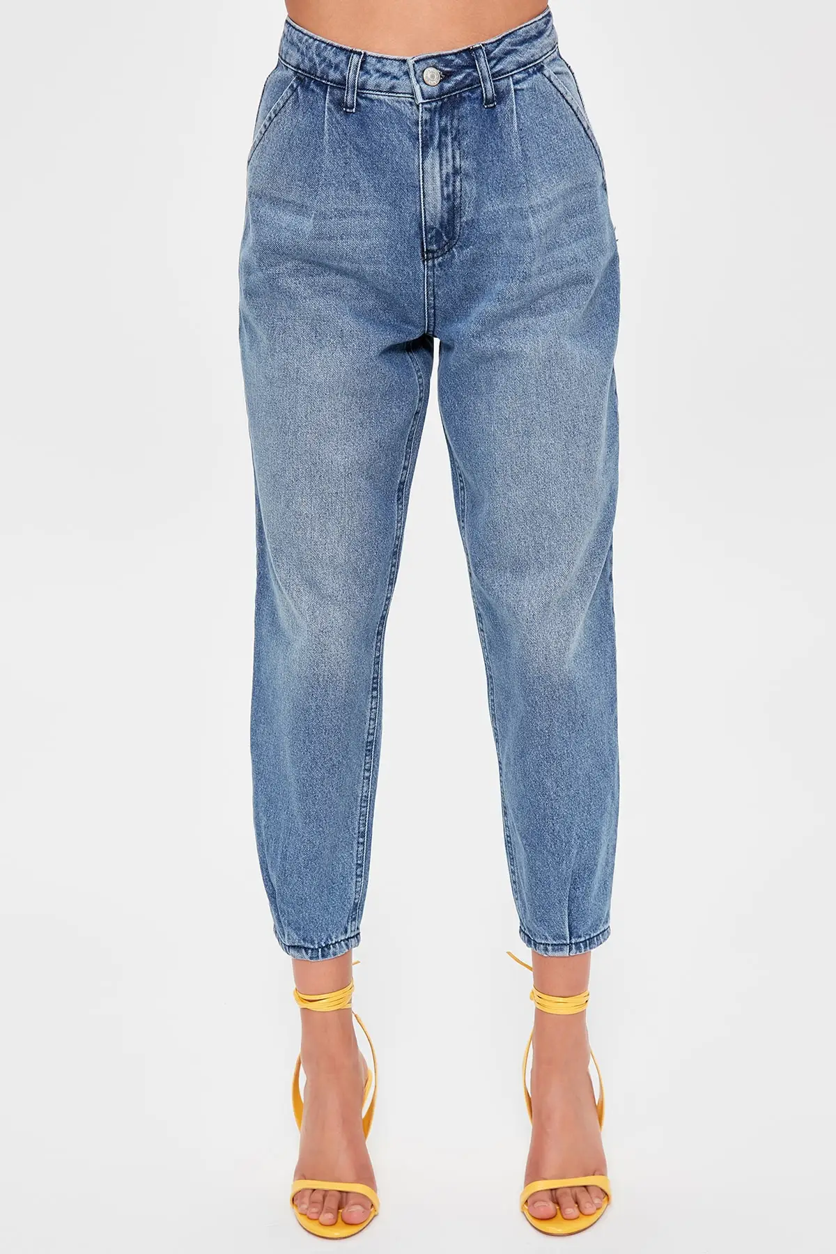 Джинсы с высокой талией в складку TWOAW20JE0195 |