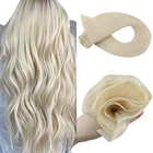 Последние 12 месяцев Ugeat, плоские шелковые пряди, натуральные человеческие волосы, 100% пришиваемые волосы, наращивание волос из искусственной кожи