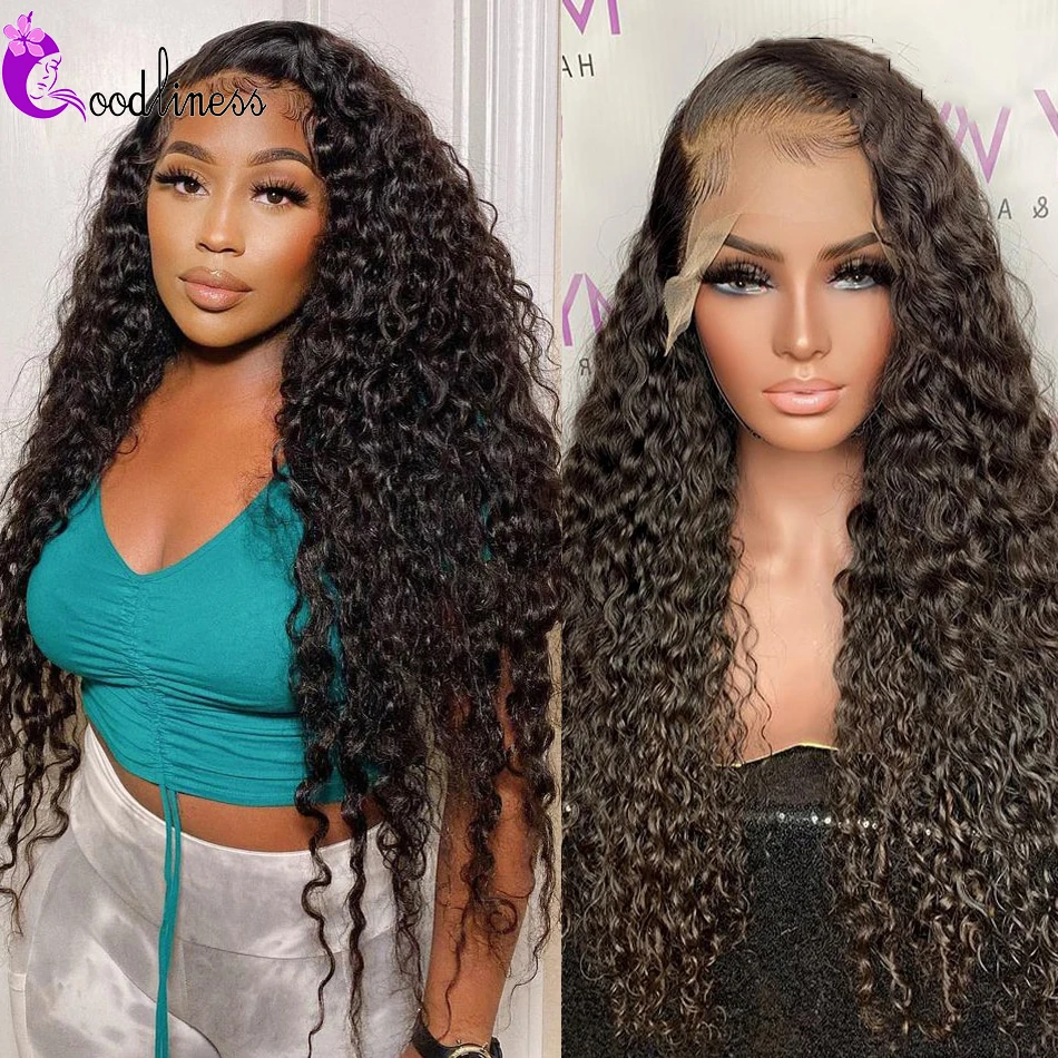 Парик фронтальный с глубокой волной прозрачные парики на сетке необработанные