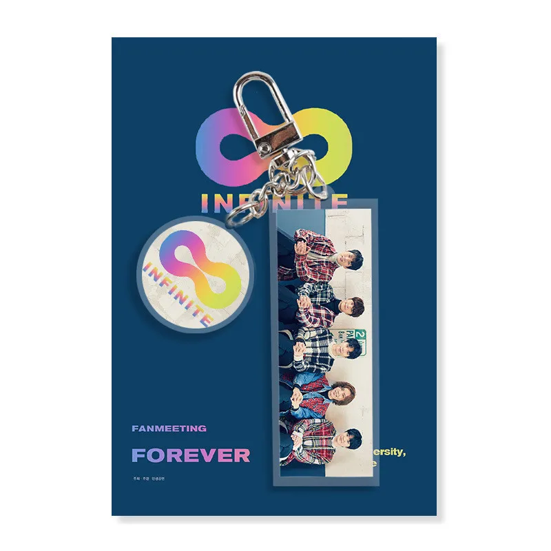K-POP IKON MONSTA X STRAY KIDS SAPPY RED VELVET 17 CARAT SEVENTEEN INFINITE Acrylic Keychain Keyring Charm Bag Pendant YG334 - Цвет: INFINITE