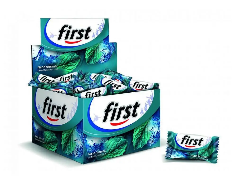 

First Mint Flavored Sugar Free Chewing Gum 200 Pieces FREE SHİPPİNG