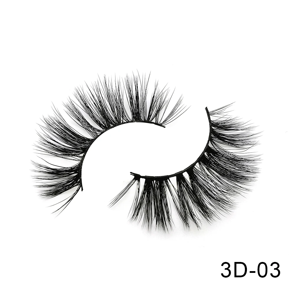 3D-03 6 пар Friholl. m Искусственные норковые ресницы натуральные длинные ресницы ручной работы макияж 25 мм Искусственные норковые ресницы 3D синтетические шелковые накладные ресницы - Цвет: 3D-03