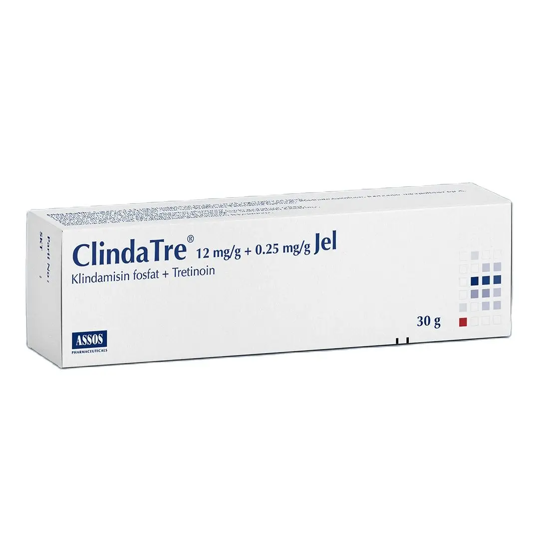 

ClindaTre 12 mg / 0.25 Gel Acne Pimples Treatment For Verbatim is Suitable For all Skin Moisturizing Cream