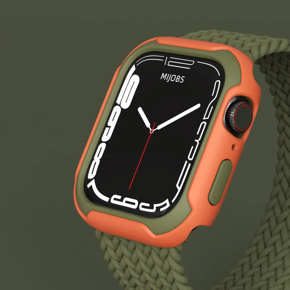 Чехол для Apple Watch Series 7 Band 6 5 4 SE Skin 40 41 44 45 мм защита экрана iWatch ремешок ударопрочный