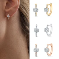 crmya gold silver plated hoop earrings for women cz zircon charm korean big circle ear rings for girls jewelry