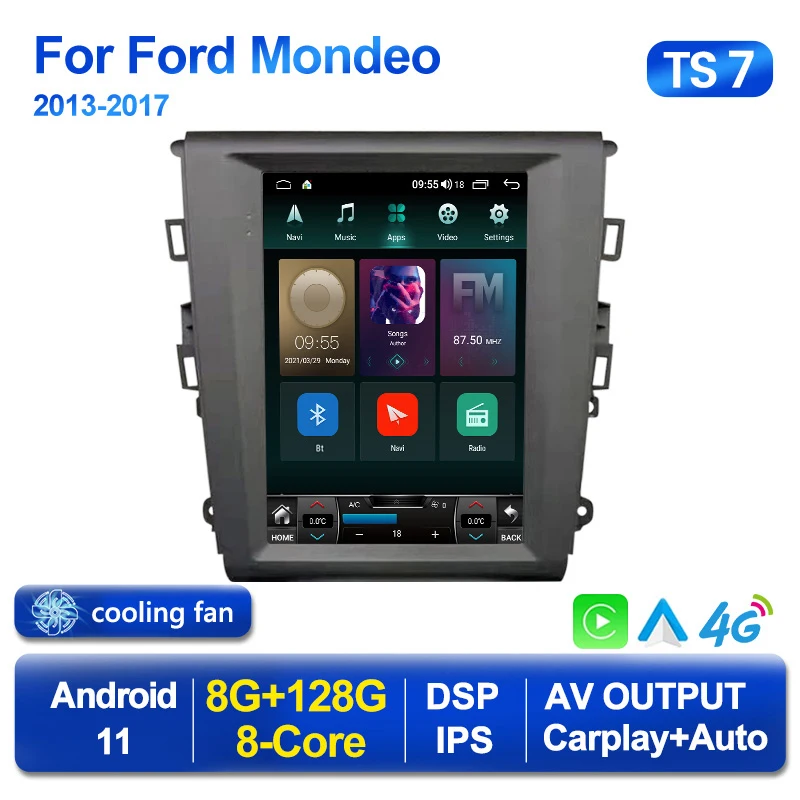 Android 11 для Ford Fusion Mondeo MK5 2013 - 2018 автомобильное радио стерео Мультимедийный плеер
