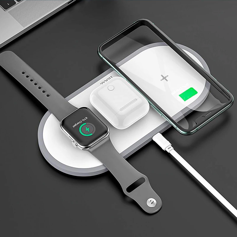 Беспроводное зарядное устройство Devia 3 в 1 для Apple iPhone/Watch/AirPods V4