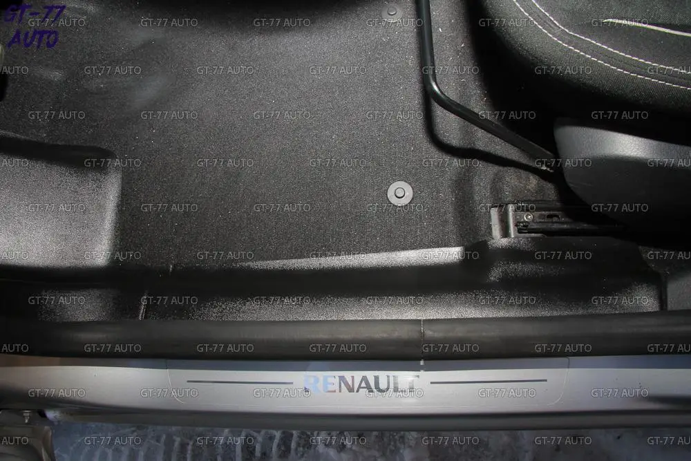 Защитные накладки на ковролин порогов для Renault Logan / Рено Логан 2014-2017 АБС пластик с