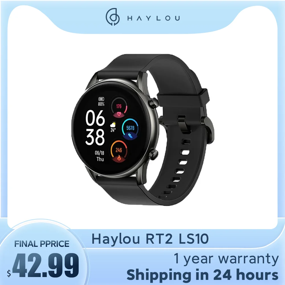 

Youpin Haylou RT2 LS10 Smart Watch IP68 Waterproof Smartwatch 12 Sport Mode Heart Rate Monitor Android IOS Blood Oxygen
