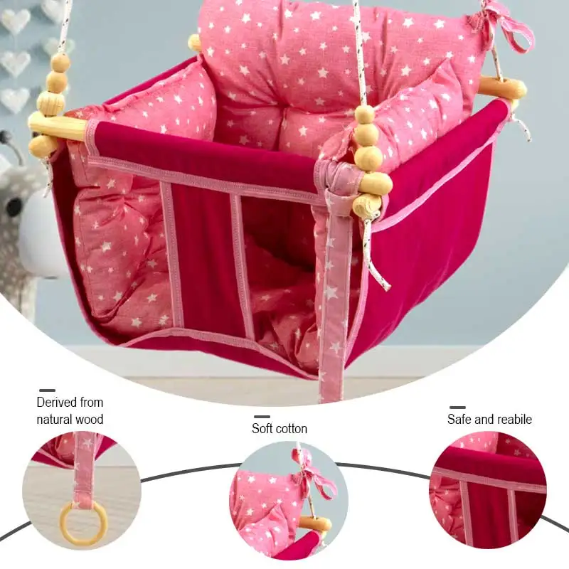 Розовый безопасное вспомогательное устройство для игрушка кресло качалка