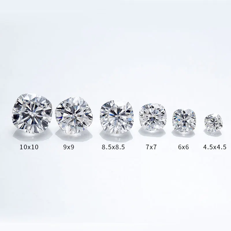 

5.5X5.5 D VVS1 EX Cushion Cut Hot Sale Professional Moissanite Factory Supplier Pass Moissanite Tester GRA Sell Global Market