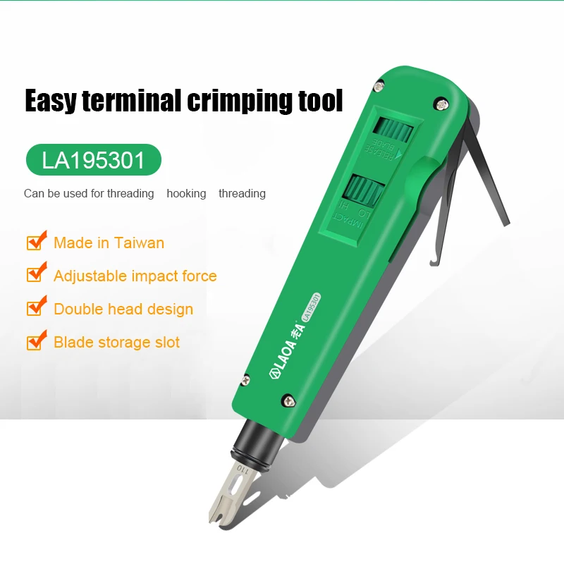 

LAOA Punch Down Impact Tool 110/88 Обжимной инструмент для клемм Профессиональный телекоммуникационный телефонный провод Кабель Оптические обжимные клещи Сетевой комплект