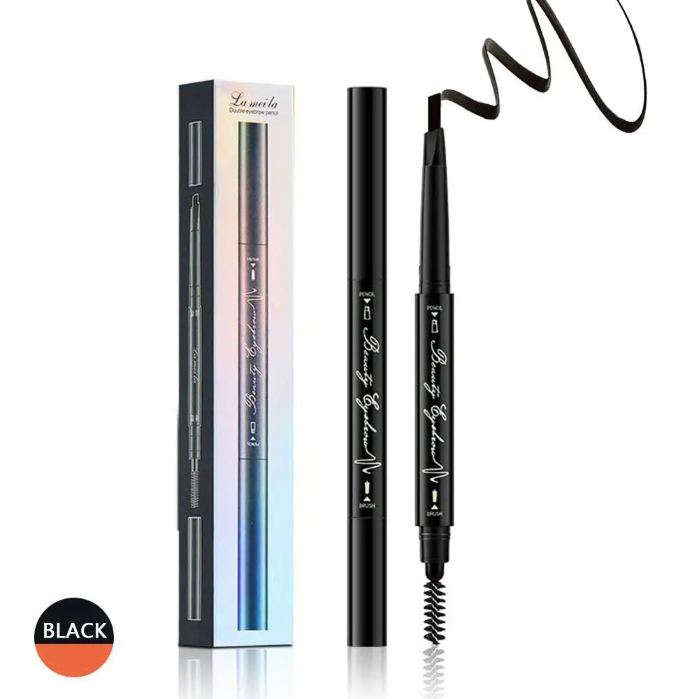 1pc Black 1 Набор цветных теней для век+ карандаш для бровей, инструмент для макияжа, набор для макияжа, набор длительных водостойких матовых теней для век - Цвет: 1pc Black