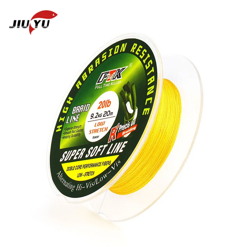 Плетеная рыболовная леска из полиэтилена 4 нити 8 28 фунтов мультифиламентные