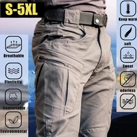 mens outdoor cargo work pants rip stop military tactical pants lightweight casual cargo pants multi pocket hiking men trousers