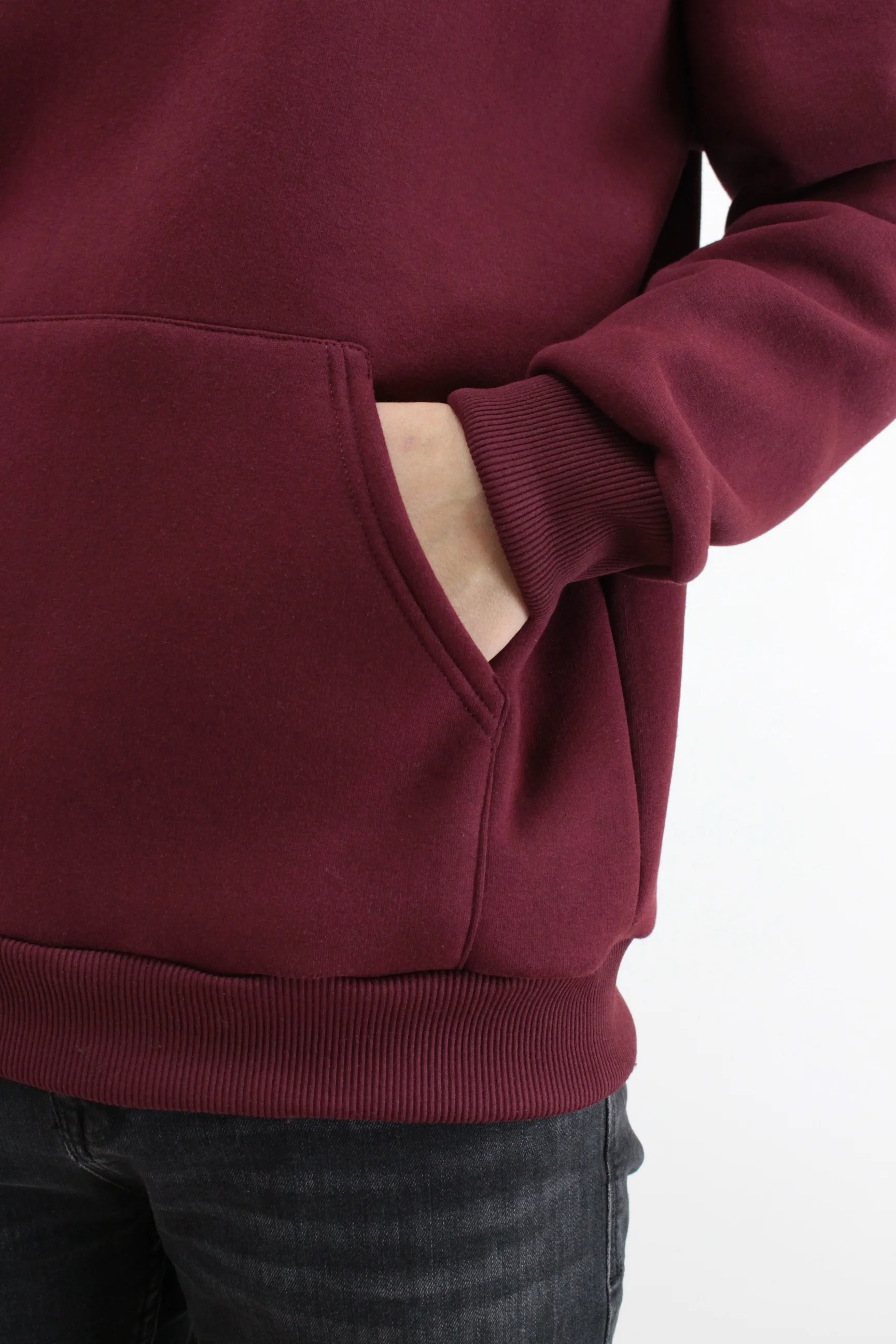 Худи с начесом теплая толстовка капюшоном и карманом кенгуру хаки бордовый