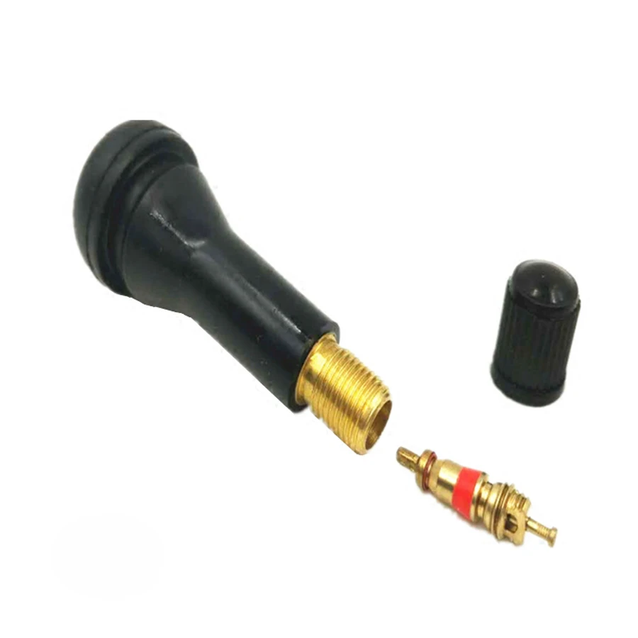 

B529 Snap-in Car Wheel Tyre Tubeless Tire Tyre Valve TR414 51mm Dust Caps Tubeless Tire Valve Stem Rubber Copper