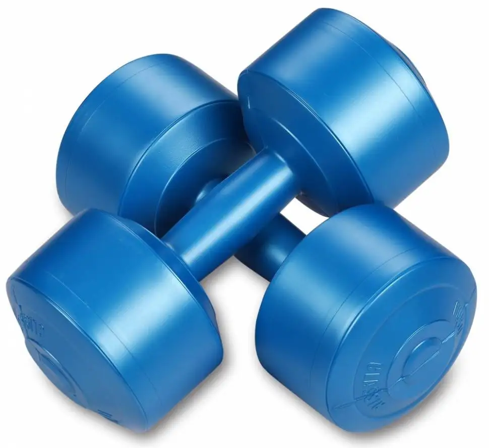 Гантели виниловые 2 х 5кг синий | Спорт и развлечения