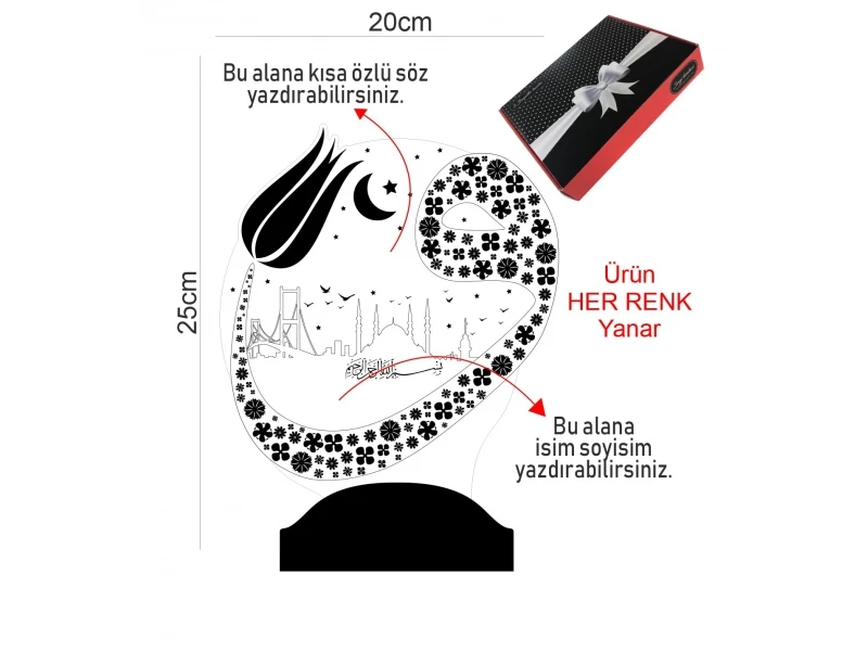 

Vav And Istanbul Customized Led Lamp MUSLIM GIFT NIGHT LAMP