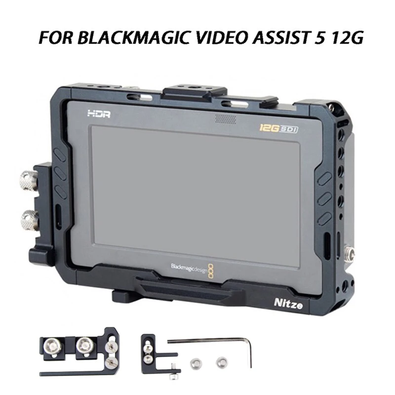 

Клетка для монитора Nitze для видеовспомогательного устройства Blackmagic 5 12G-SDI/HDMI с кабелем PE26 HDMI раскладной зажим для кабеля USB