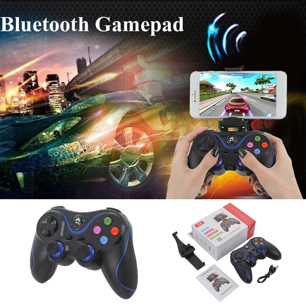 Беспроводной игровой bluetooth-контроллер с подставкой для быстрого подключения Android