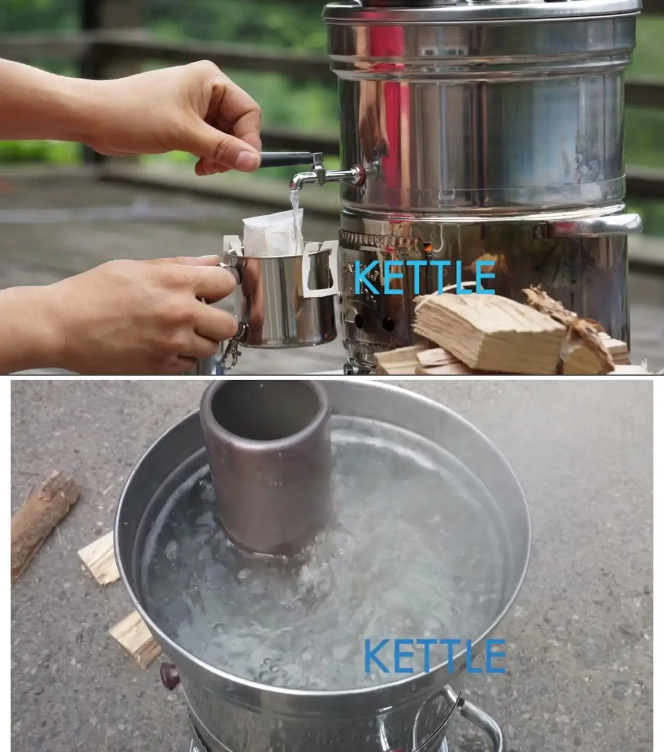 Самовар из нержавеющей стали горелка на древесине угольная плита Кемпинговый